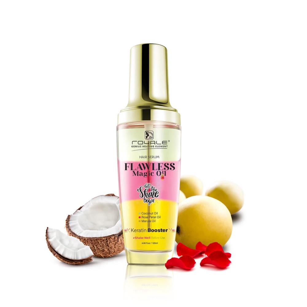 Flawless Magic Oil Hair Serum | Coconut Oil, Rose Petal Oil, & Marula Oil - Picture 5 of 12